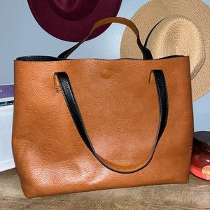 Nordstrom reversible genuine leather tote